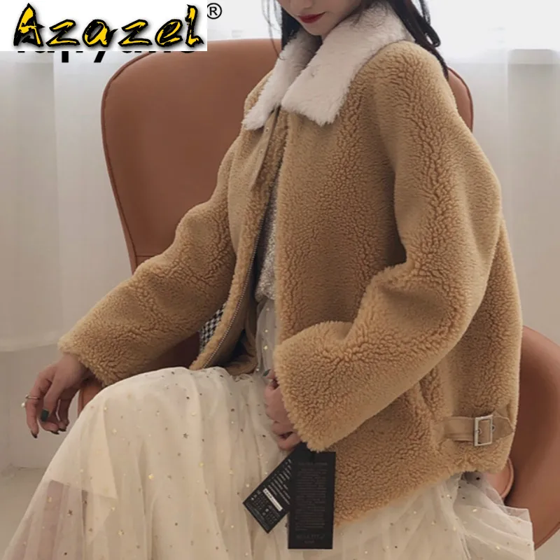 Autumn Winter Coat Women Clothes 2020 Wool Jacket Real Fur Coat Korean Streetwear Vintage Tops Suede Lining Abrigo Mujer ZT3281