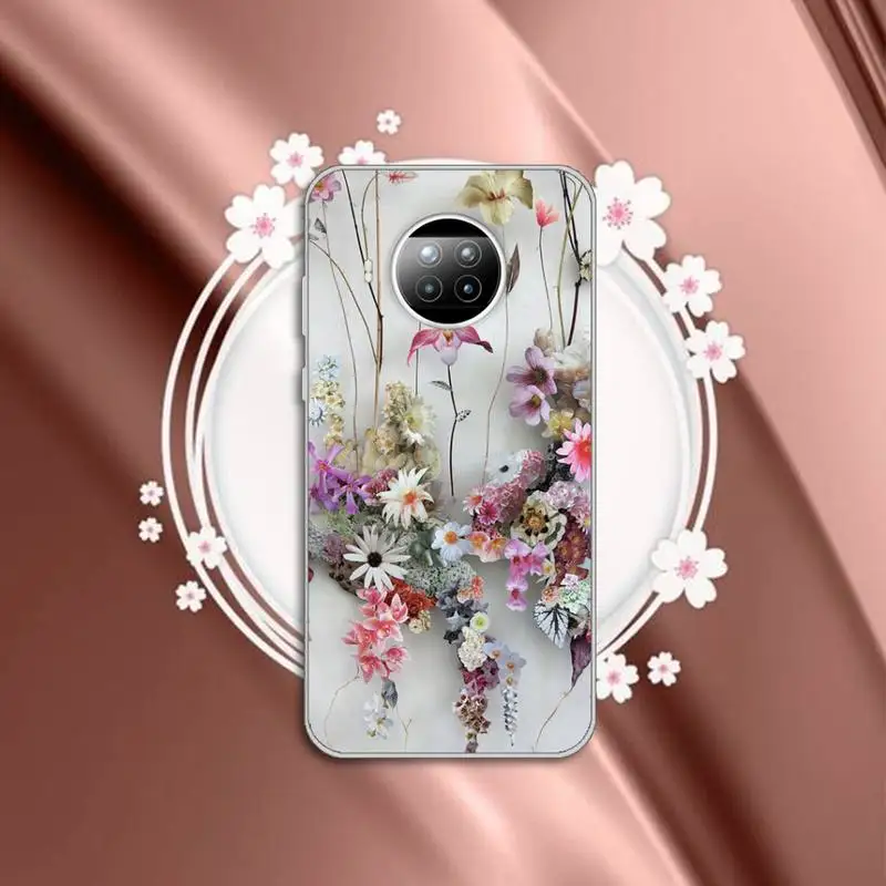 

Colorful Real Dry Flower Phone Case Transparent for Xiaomi mi Redmi note 10 t 8 9 pro lite 11 Samsung S 8 9 10 20 plus ultra