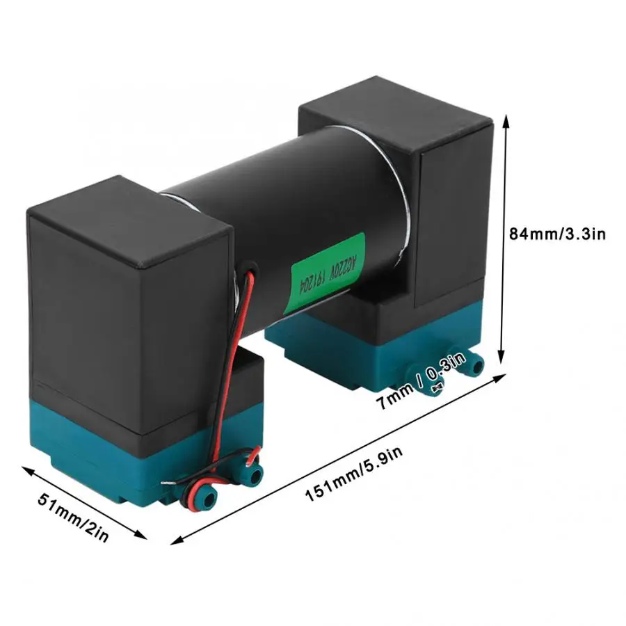 Мембранный вакуумный мини насос с низким уровнем шума 90 ~ 350 кПа 24 Вт 10 20 л/мин 12 в