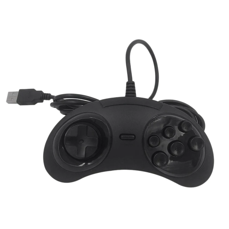 USB геймпад игровой контроллер 6 кнопок для SEGA джойстик держатель ПК MAC Mega Drive |
