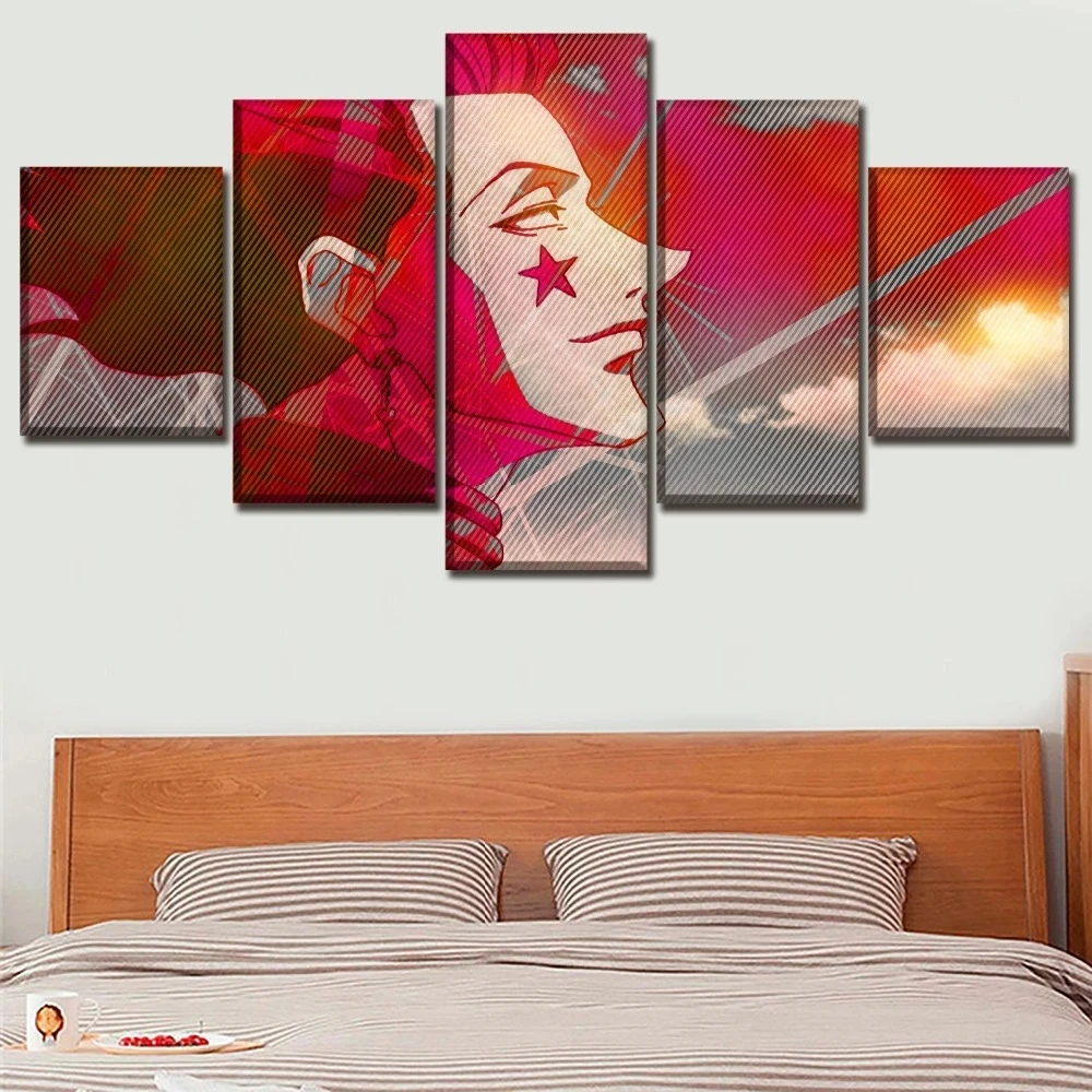 

Canvas HD Prints Painting Modular Pictures Home Decor 5 Pieces Anime Hunter x Hunter Hisoka Poster Wall Art Bedroom Living Room
