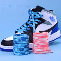 tie dyed shoelace af1 sneakers shoelaces basketball shoes fashion personality color sports flat shoe laces rope shoe accessories