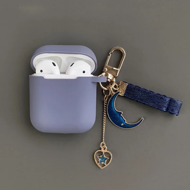 Симпатичный силиконовый чехол для APPLE AirPods 1 2 защитный мягкий с космосом