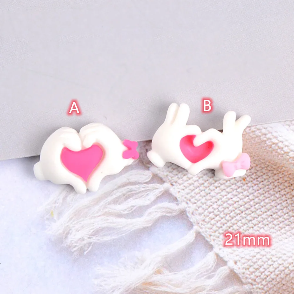 

Resin Love Heart Decoration Crafts 20pcs Kawaii Love Flatback Cabochon For Scrapbooking Diy Accessories