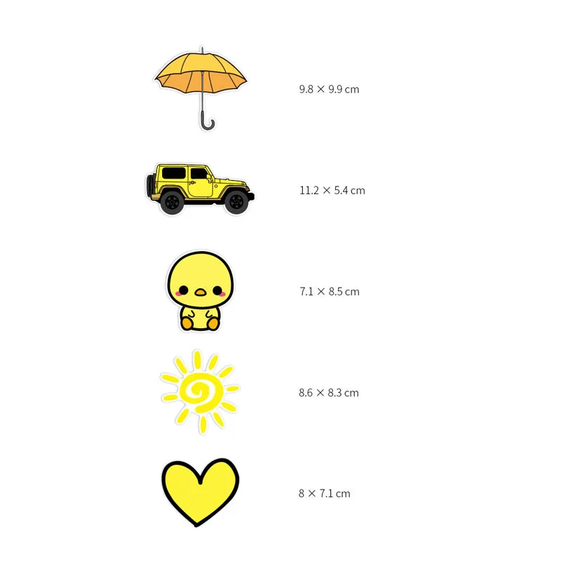 5 шт./компл. милые водонепроницаемые наклейки желтая утка из ПВХ|Наклейки для