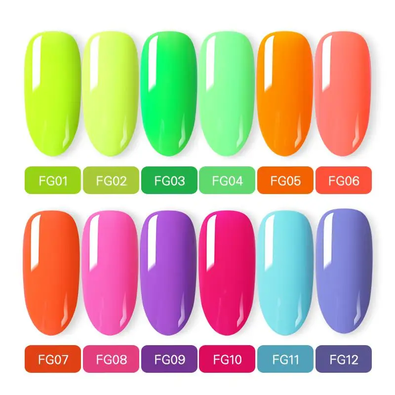 Флуоресцентный полуперманентный Блестящий отмачиваемый Гель лак BORN PRETTY