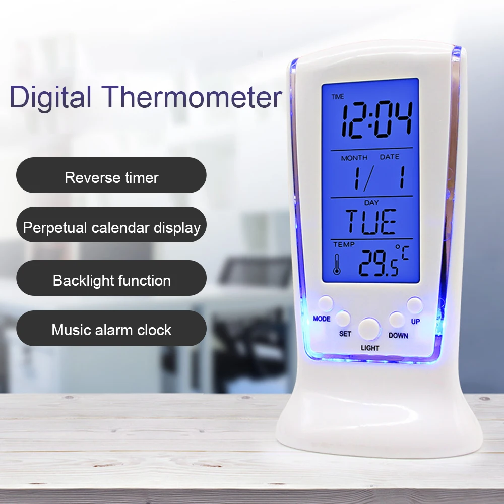 URIJK электронный термометр гигрометр Цифровой ЖК дисплей подсветка температура