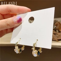 bilandi delicate jewelry glass earrings 2021 new design hot selling korean temperament round drop earrings for women party gifts