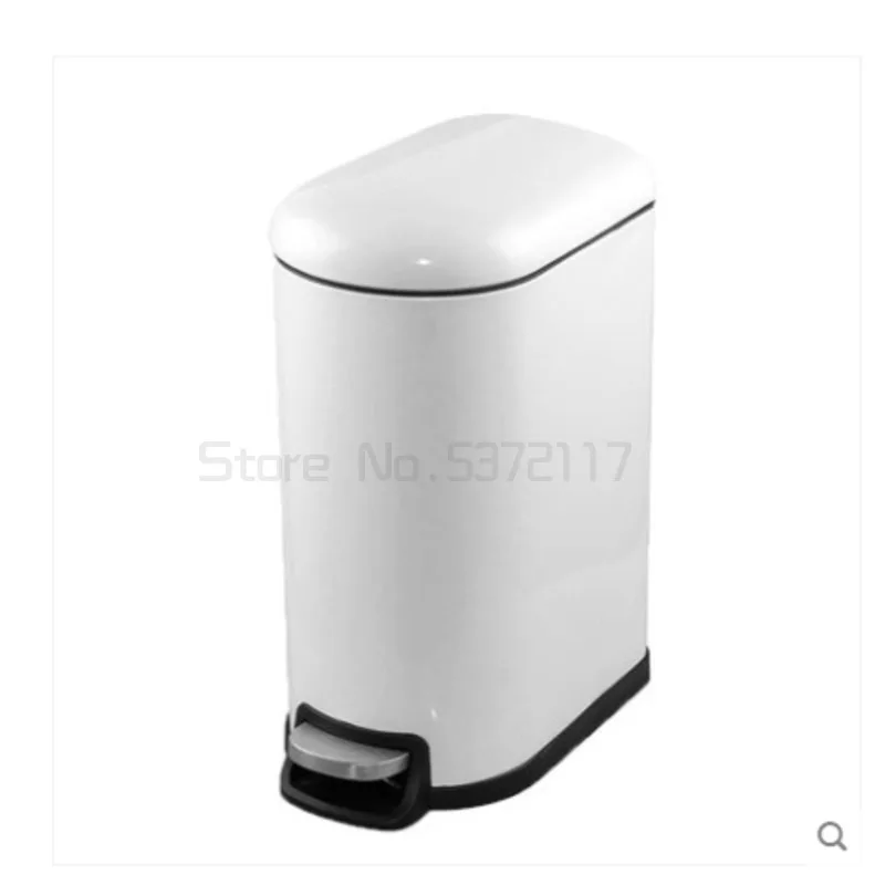 

Rectangular trash can with cover toilet narrow foot stainless steel foot crevice wastebasket