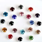 Новинка 3 мм 4 мм 5 мм 6 мм 7 мм 8 мм серебряные когти Пришивные круглые стразы для рукоделия сделай сам стеклянные кристаллы Камни одежда свадебное платье