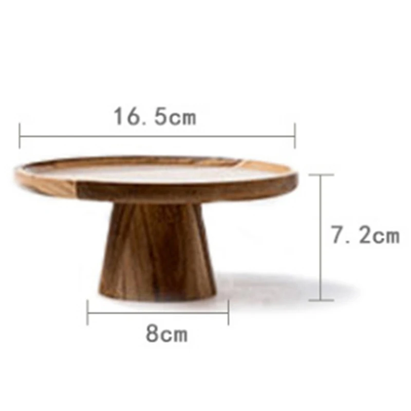 

Japanese-Style Wooden Fruit Tray Living Room Dried Fruit Snacks Household Tall Cake Tray Dessert Table