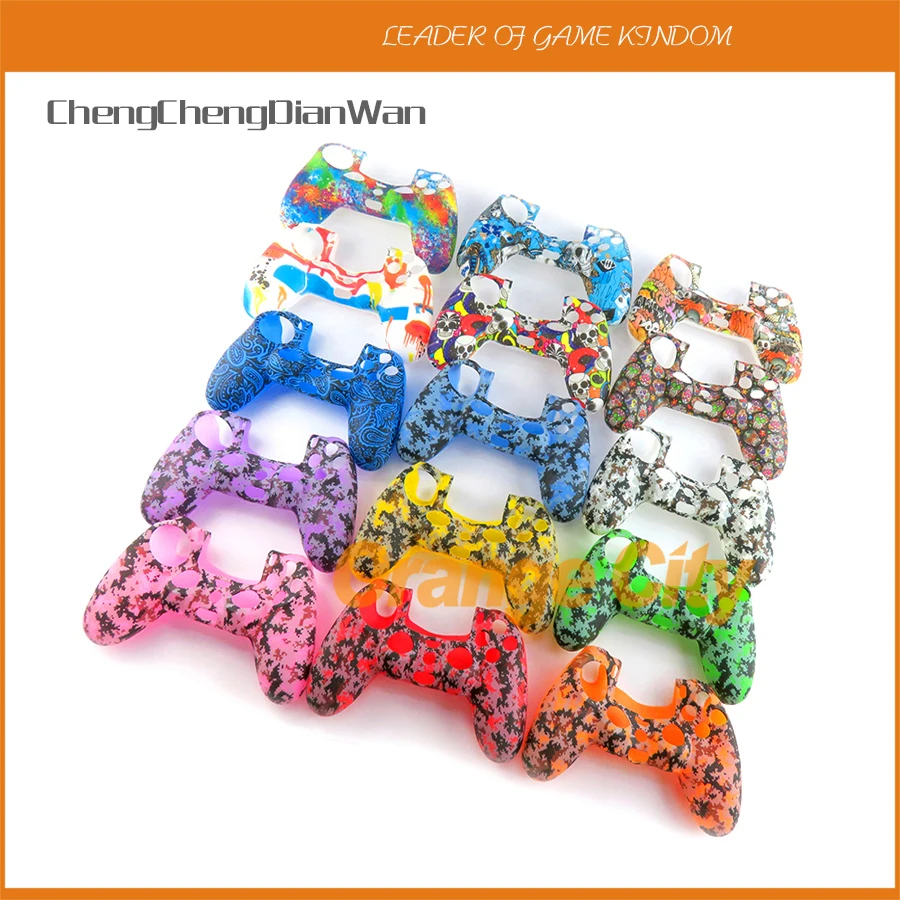 Мягкий силиконовый Камуфляжный гелевый резиновый чехол для контроллера SONY