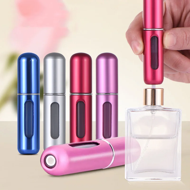

5/8ml Portable Mini Perfume Spray Bottle Empty Cosmetic Containers Perfume Atomizer Travel Refillable Bottles Glass Vails