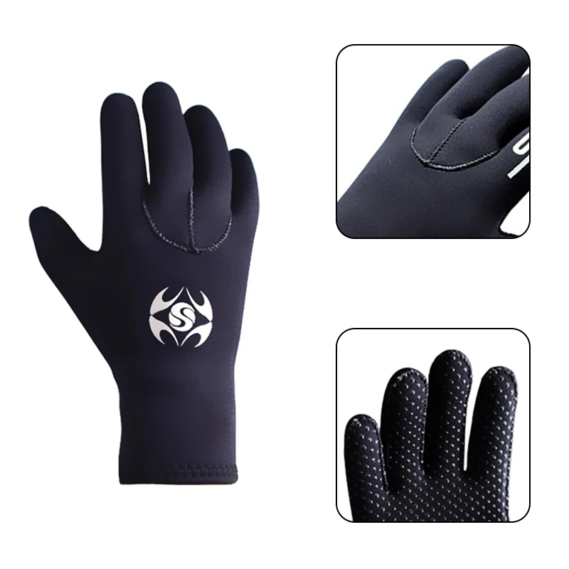 3MM Neoprene Gloves Spearfishing Diving Snorkeling Warm Boating Canoeing Kayaking For Swimming Winter | Спорт и развлечения