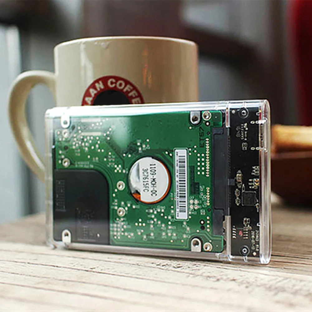 

2.5 inch Transparent SSD HDD Case SATA to USB 3.0 Micro-B Adapter Hard Drive Enclosure Mobile Case HDD External Enclosure Box