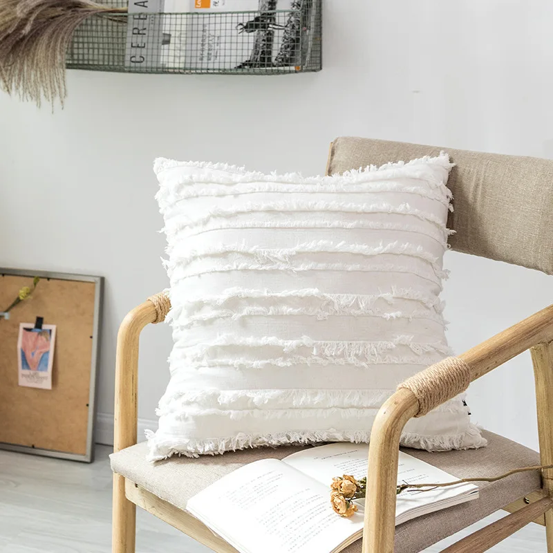 Новый чехол для подушки Серый цвет слоновой кости однотонный 30/45/50 см мягкий