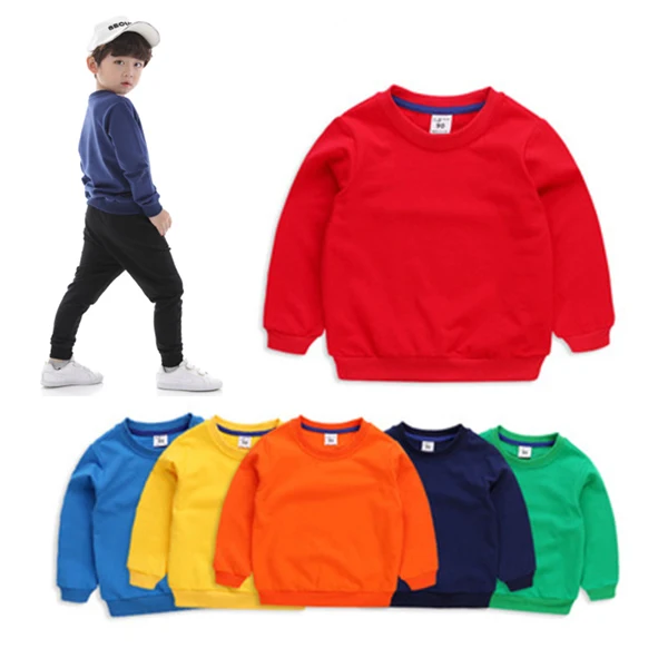 

Детские толстовки с капюшоном, свитшоты для мальчиков и девочек, детские однотонные хлопковые пуловеры, топы, одежда для маленьких девочек ...