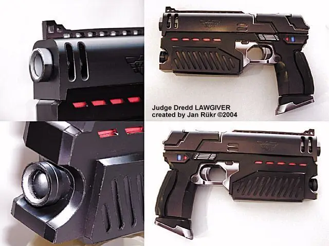 

Lawgiver Sci-fi Pistol Model Weapon Model DIY Handmade 3D Paper Model Children Adult Educational Toys