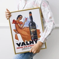 valmya liqueor wall art valmya grand vin genereux doux retro print vintage art bar pub club french advertising prints poster