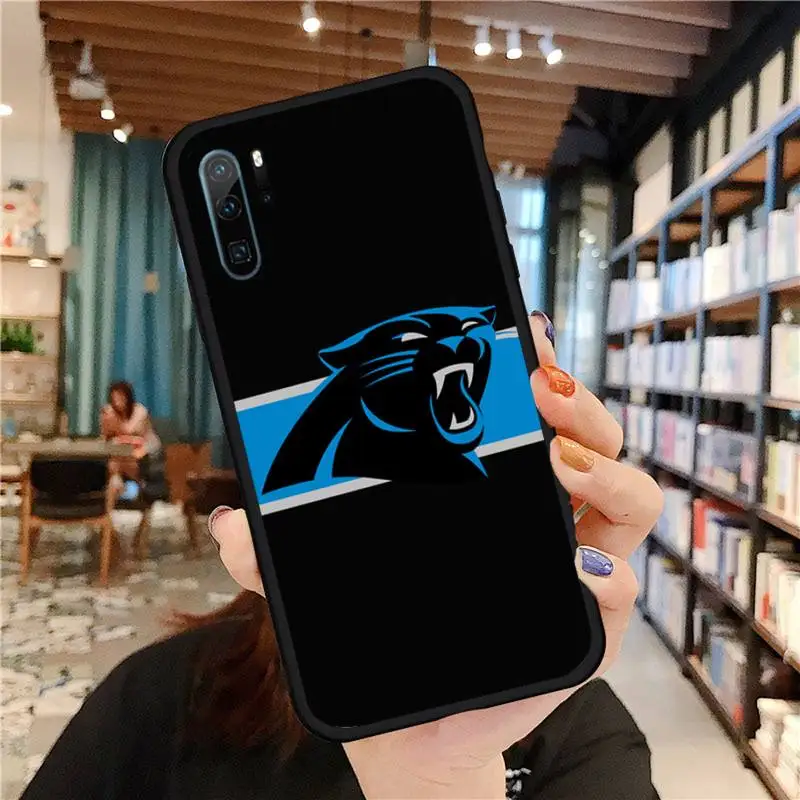 

Carolina panther rugby Phone Case For Huawei honor Mate P 9 10 20 30 40 Pro 10i 7 8 a x Lite nova 5t Soft Silicone Shell Cover