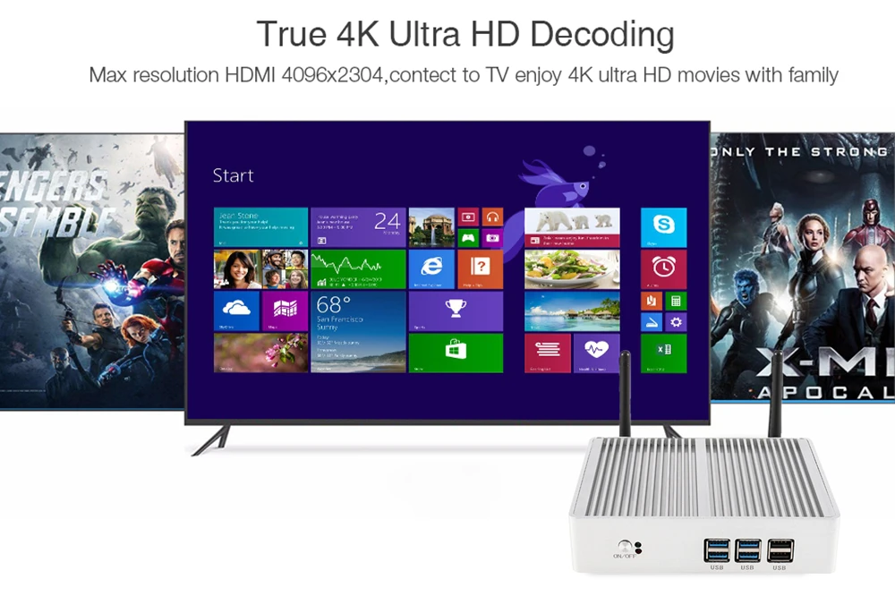Topton безвентиляторный мини ПК Nuc Intel i7 i5 7200U i3 7100U DDR3L память Windows 10 Linux настольный компьютер 4K HTPC HDMI VGA 300M WiFi