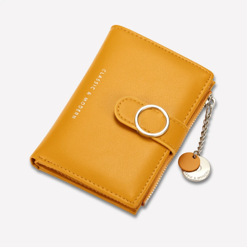 

New Ladies Korean Short Wallet Female Multi-card PU Leather Small Bag Pocket Portable Zipper Purse