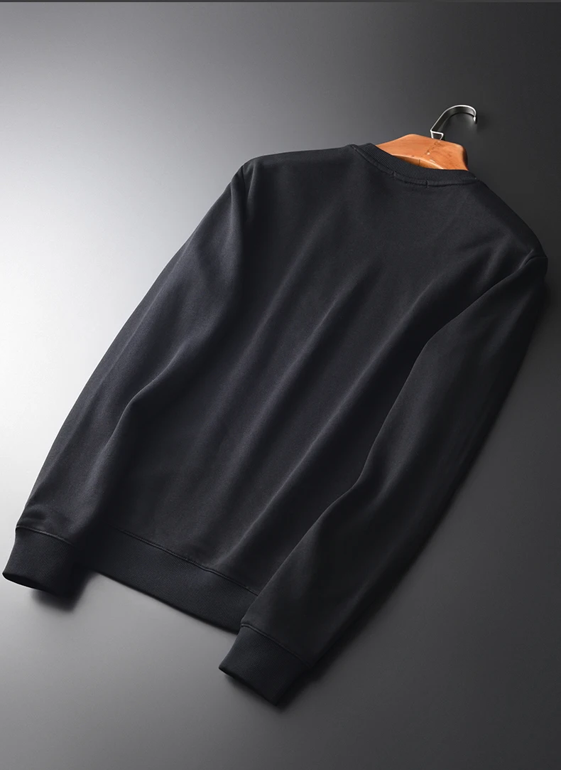 

Sweatshirts Lyocell Mens Luxury Fashion Embroidery Round Collar Sweatshirt Male Plus Size 4xl Casual Slim Fit Hoodies Men