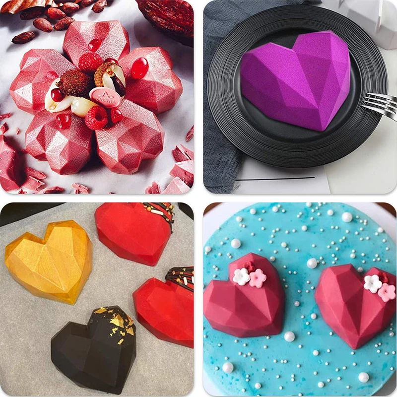 Термостойкость силиконовый чехол капкейк сердечко сковорода 3D Смола