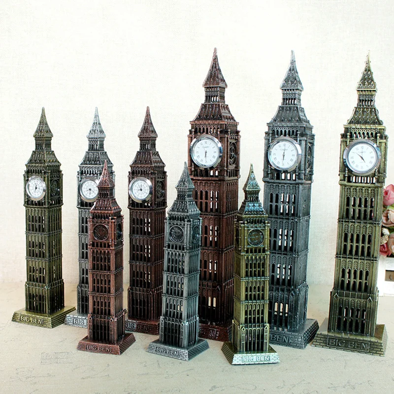 

Home Decoration Accessories Metal London Big Ben Mold Desk Table British Cathedral Souvenirs Creative Gifts Christmas Pendulum