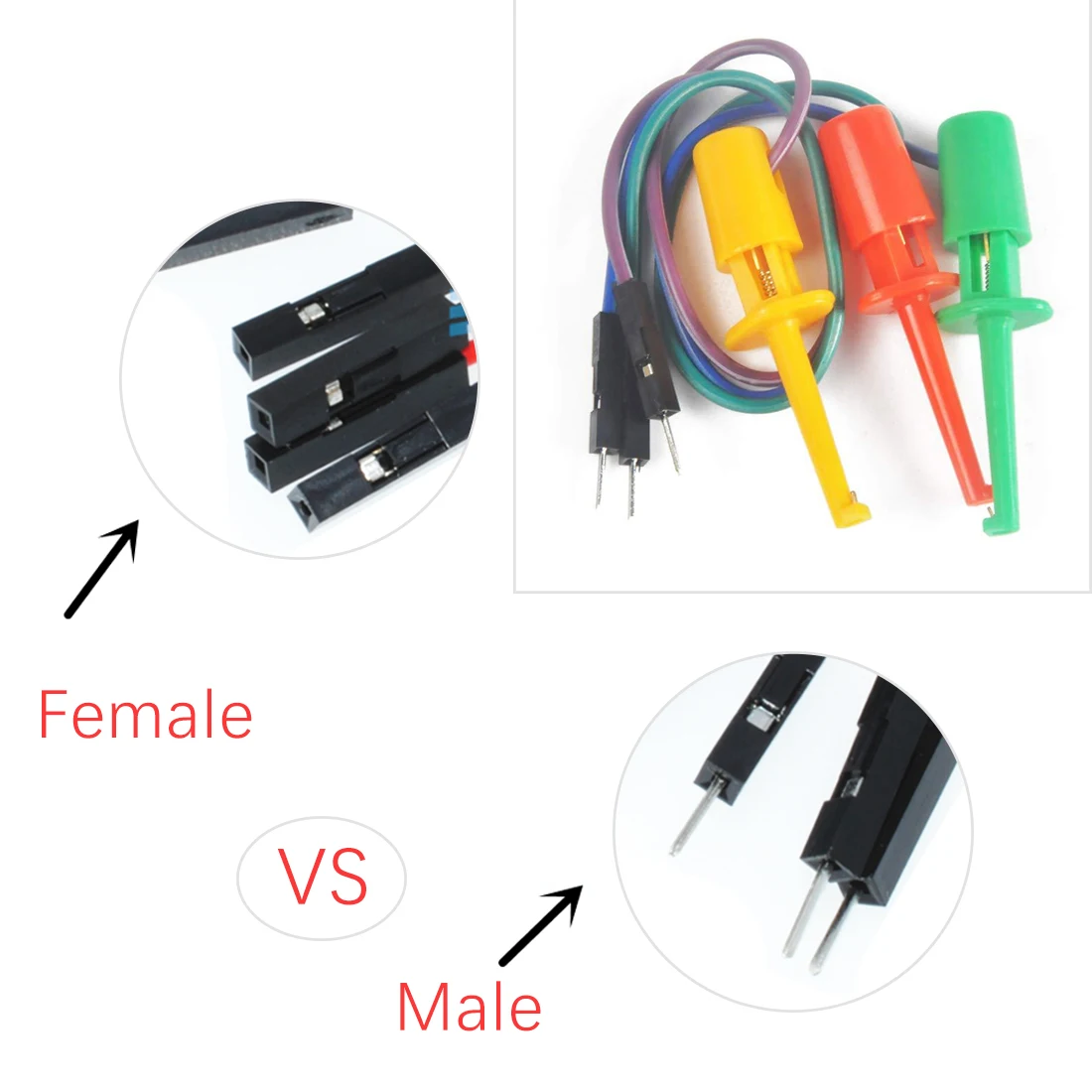 Электронный испытательный IC-захват линейный тестер крюк кабель сменный