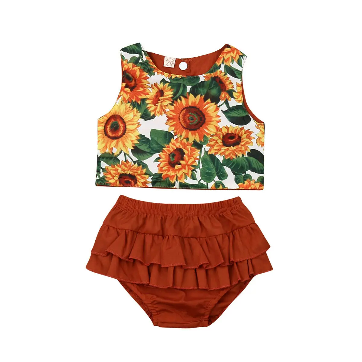 2 шт. Детские майки с оборками и юбкой пачкой|Комплекты одежды| |