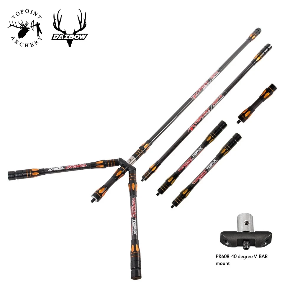 

Topoint Archery Bow Stabilizer Combo Main-Bar+Side-Bar+Extend-Bar+V-Bar For Compound Bow Recurve Bow Shooting Balance