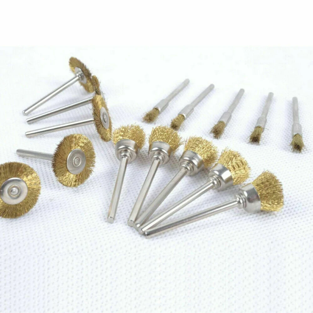 

Wire Brass Brush Brushes Wheel Set Assorted Accessories For Rotary Tools 45pcs