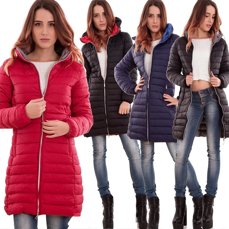 

Mandylandy Womens Fashion Winter Down Coat Casual Puffer Jacket Cotton Padded Lady Long Overcoat Parkas