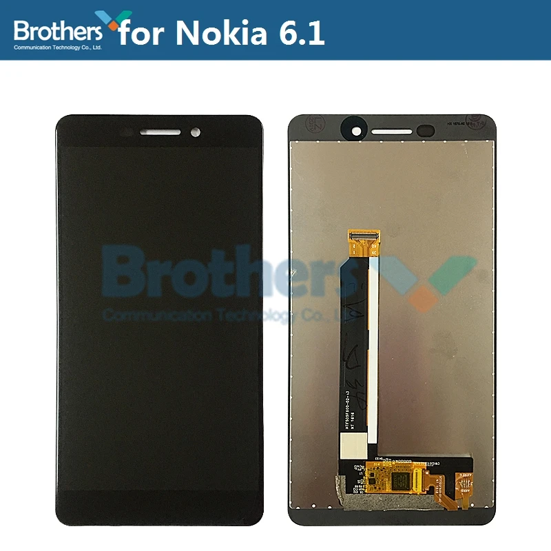 lcd screen for nokia 6 1 lcd display for nokia 6 1 lcd assembly touch screen digitizer phone replacement part tested working top free global shipping