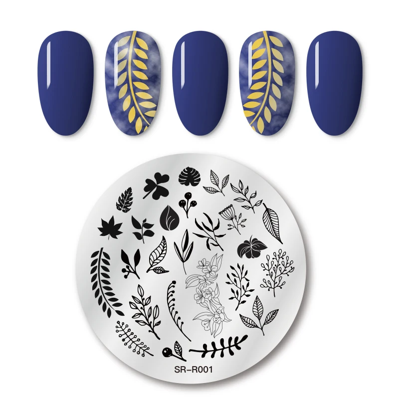 Изображение с изображением четырех лилий для стемпинга ногтей типография