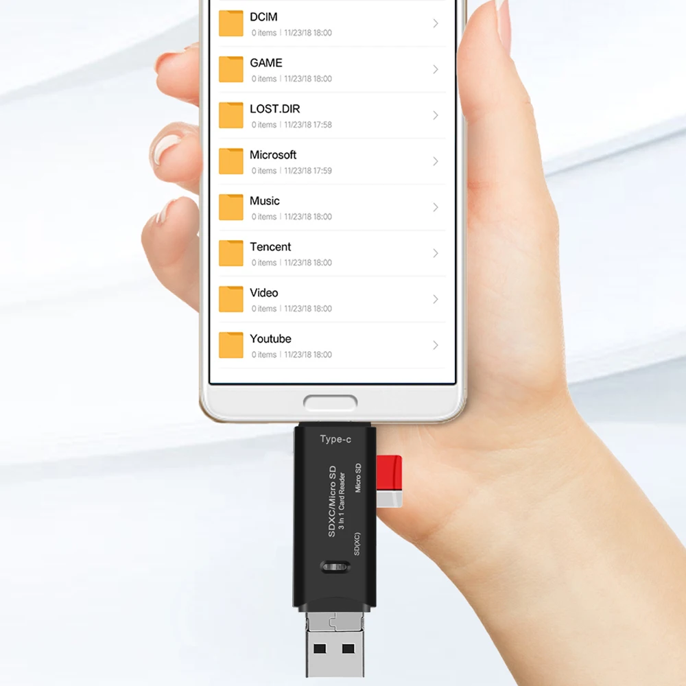 Kebidu 3 в 1 Type-C OTG кардридер Micro USB флэш-накопитель Многофункциональный переходник