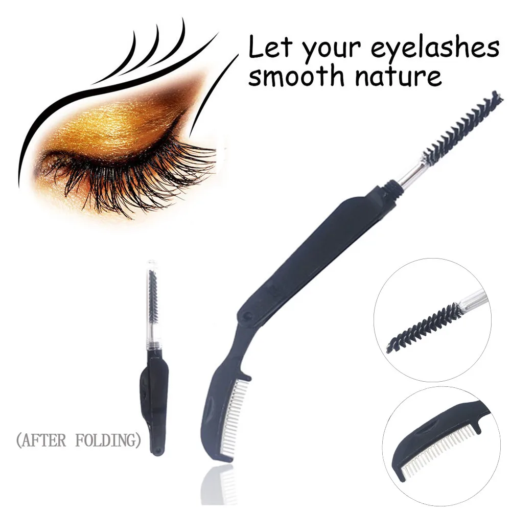 1 шт. разделитель Ресниц Расческа с двойной головкой складной металлический