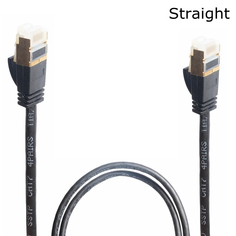 Сверхтонкий Ethernet кабель CAT7 RJ45 правый левый нижний угол UTP сетевой Соединительный