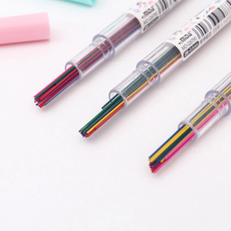 

15Pcs/box Colorful Mechanical Pencil Lead 0.5/0.7 Mm Art Sketch Drawing Colored Lead School Office Supplies