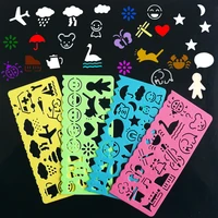 4pcs stencils for painting childrens drawing stencil tool school supplies stationery 14 57 cm