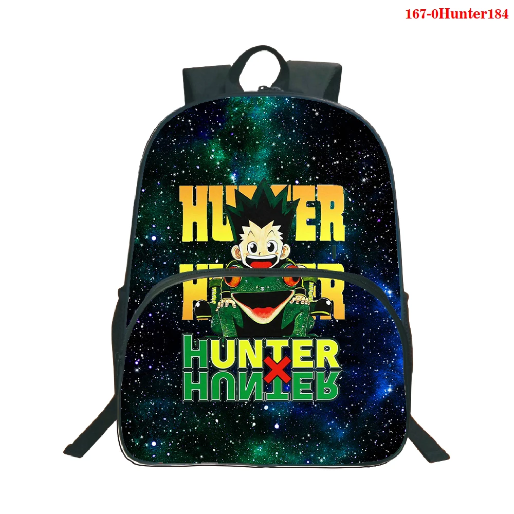 

16 Inch HxH CARTOON Primary School Bags for Boys Waterproof Backpack HUNTER X HUNTER Anime Manga Girls Teenager School Backpack