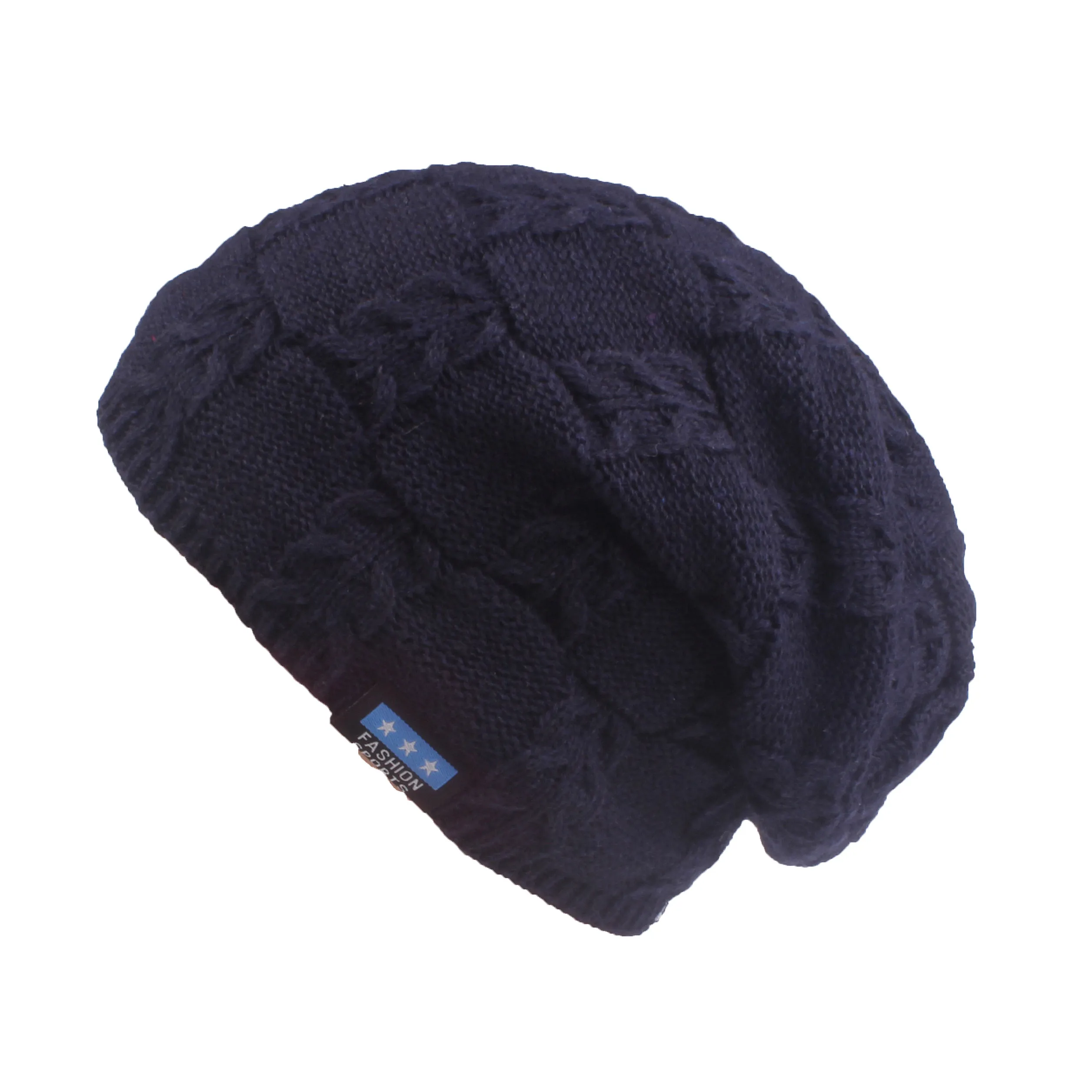 hat navy Xthree мужские шапочки зимний трикотажный свитер шапка шарф с подкладкой шерсть мужские шапочки зимние шапки для мужчин шапочки шапки - Цвет: hat navy