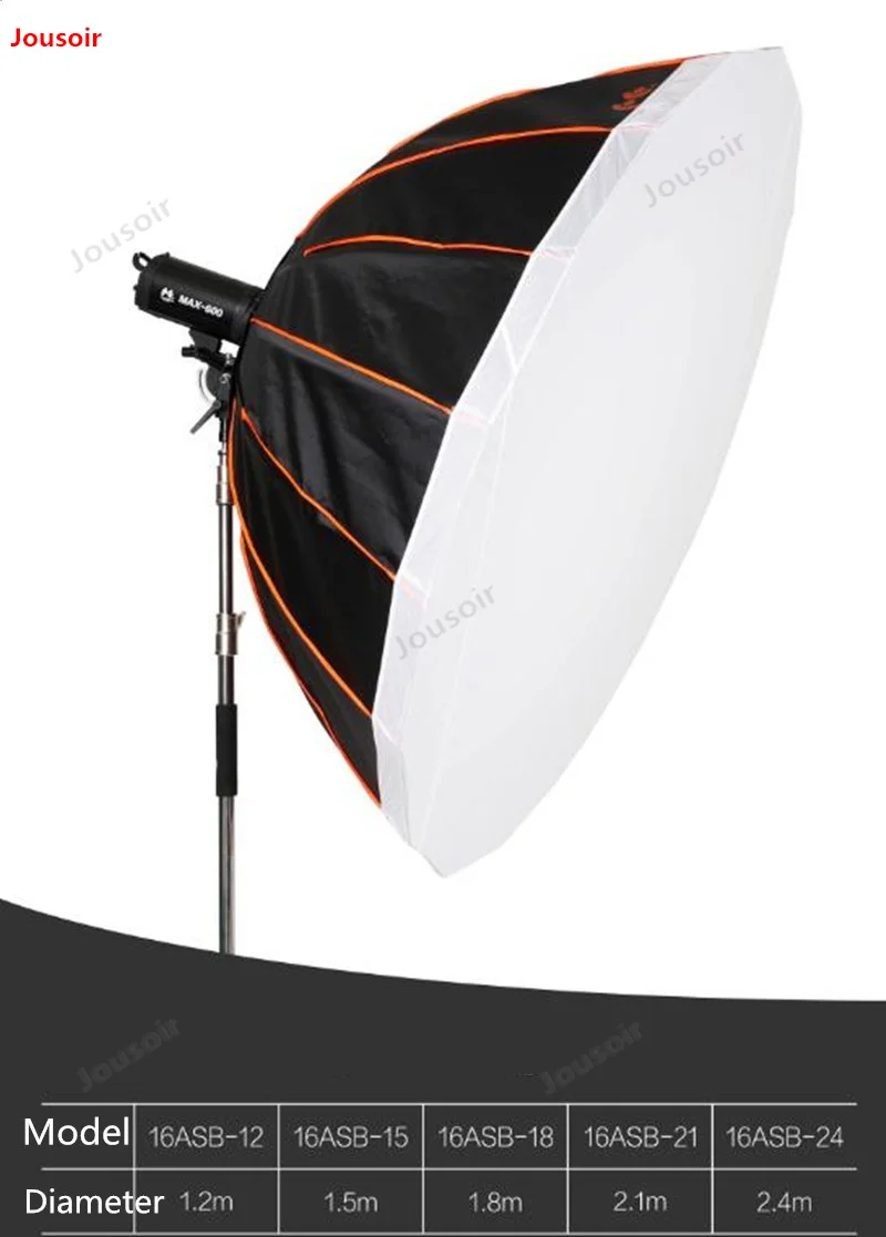 Большой софтбокс Falcon Eyes светоотражающий Зонт двойного назначения с 16 углами CD50