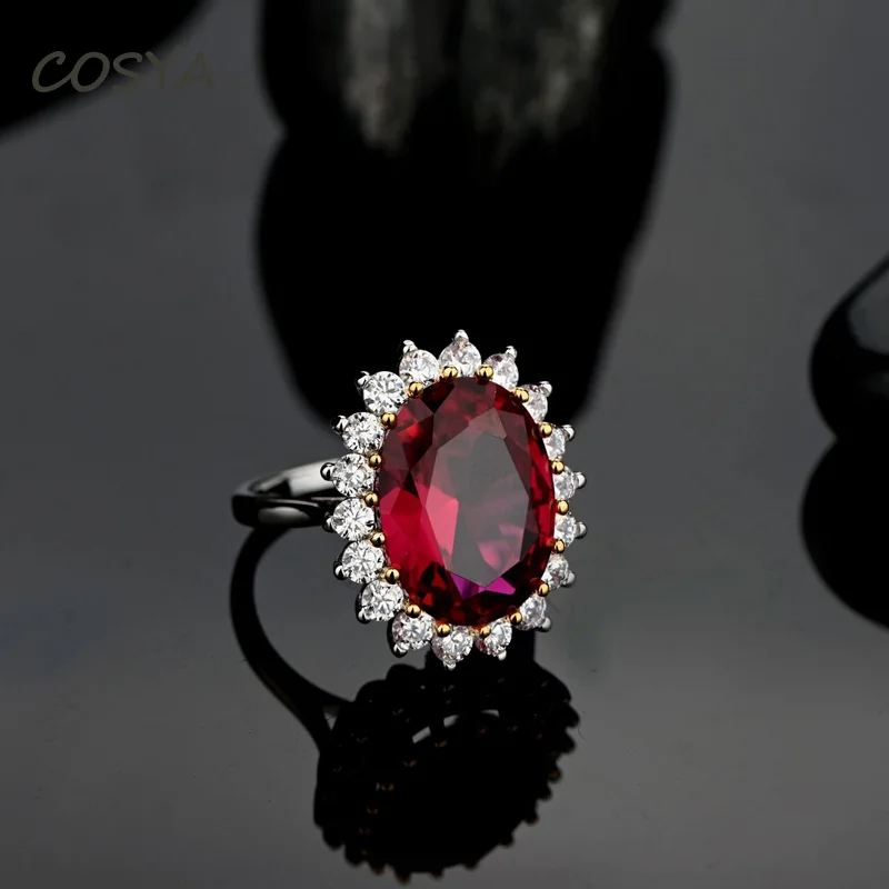 

Кольцо женское COSYA из серебра 100% пробы, 12 х16 мм, с высокоуглеродистым бриллиантом