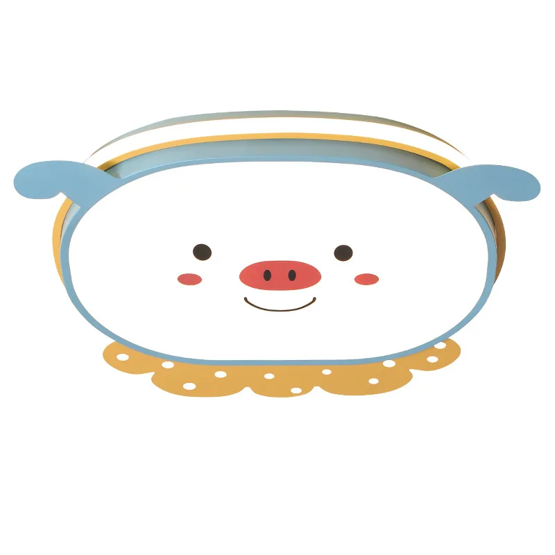 

LED Cartoon Pig Children's Room Iron Ceiling Lampledbedroom Kindergarten Classroom Simple Creative Lighting Ceiling Lamps