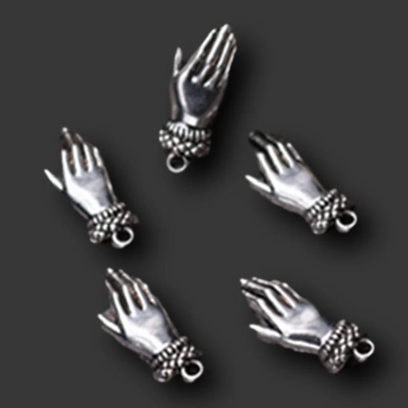 

10pcs Silver Plated Beauty's Little Hands Alloy Pendant Earrings Bracelet Accessories DIY Charms For Jewelry Crafts Making A891