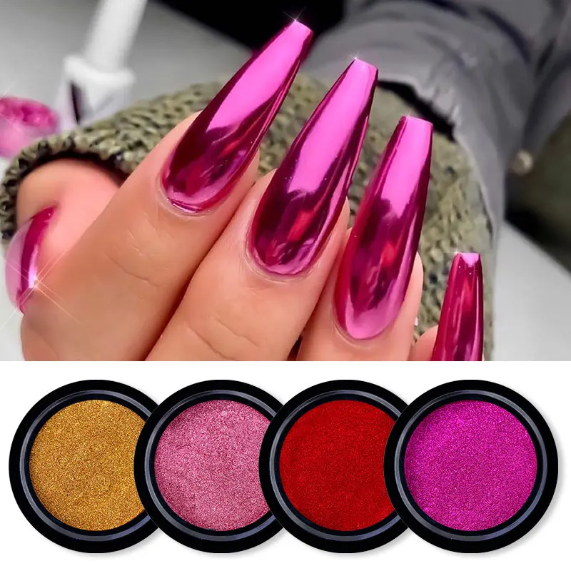 Gold Sliver Bubble Mirror Nail Powder Shimmer Glitters Art Chrome Pigment Dust Decoration DIY Accessories | Красота и здоровье