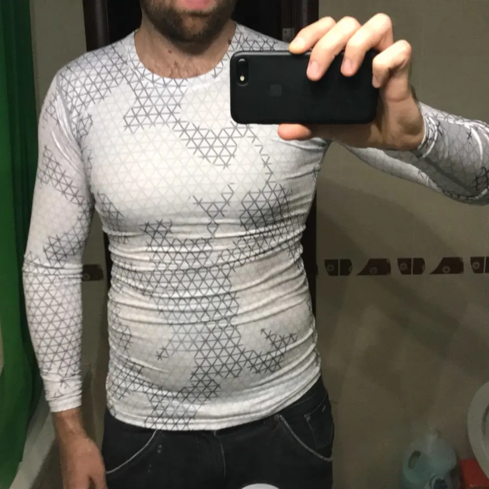 Брендовая камуфляжная компрессионная футболка с длинным рукавом + леггинсы