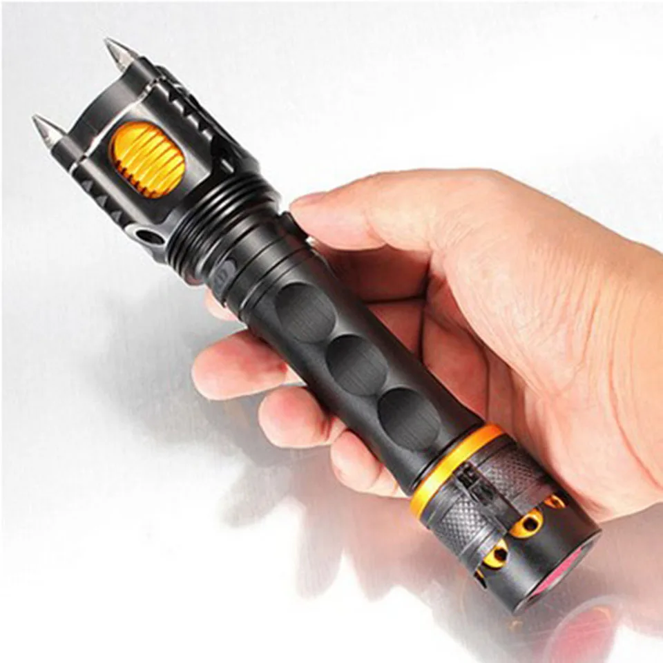 

LED Flashlight T6 Ultra Bright Torch Outdoor Waterproof Zoomable DC Rechargeable 18650 Battery Hiking Camping Flashlights Light